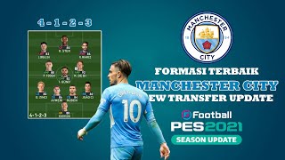 FORMASI TERBAIK MANCHESTER CITY SQUAD 2021  PES 2021 [upl. by Jeri]