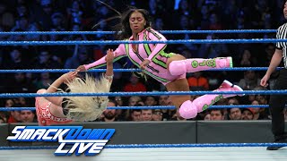 Charlotte Flair Becky Lynch amp Naomi vs The Riott Squad SmackDown LIVE Jan 16 2018 [upl. by Sadler]