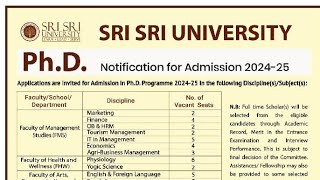 SSU Cuttack Odisha PhD Admission202425 [upl. by Utir]