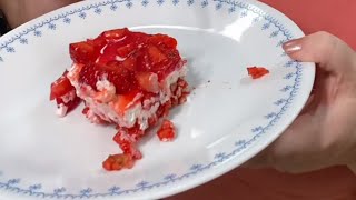 Strawberry Pretzel Salad for my 12 kids [upl. by Wain]