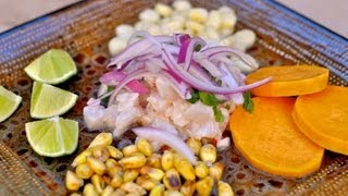 Peruvian Ceviche Recipe  Ceviche Peruano  World of Flavor [upl. by Nonohcle]