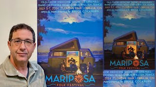 Artist Tony Bianco discusses the creation of the Poster for the 2024 Mariposa Folk Festival [upl. by Hogarth]