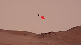 NEW RECORD Video of Ingenuitys 20 meters altitude flight 59 on Mars [upl. by Luahs]