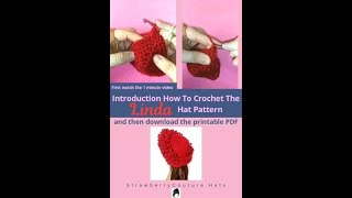 Crochet Cloche Hat Patterns  Introduction To The Linda Hat Pattern strawberrycouture [upl. by Lilith]