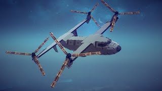 V44 Quad Tiltrotor Heavy Transport  What can it do  Besiege [upl. by Dlnaod]