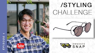 Styling challenge with frames from OWNDAYS SNAP [upl. by Ahsaret]