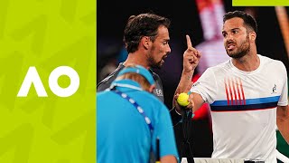 Fognini Celebrates and Caruso Fires Up After Epic TieBreak  Australian Open 2021 [upl. by Aniv]