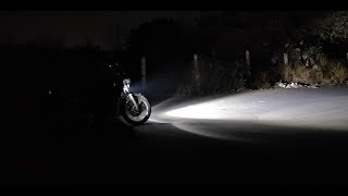 Insanely bright LED Lights on Thunderbird 350cc  Rigid Flood lights [upl. by Dinerman]