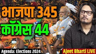 Exit Polls 2024 BJP Sweeps INDI Weeps  हर एग्जिट पोल में भाजपा आगे  Ajeet Bharti LIVE [upl. by Notsud]