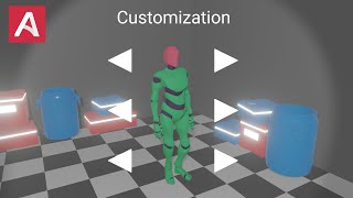 Armory3d  Character Customization WIP [upl. by Kellyn88]