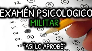 Como PASAR EXAMEN PSICOLOGICO MILITAR 💯 ¿Qué evalua  Moyvax [upl. by Wernsman]