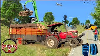 Tractor Game 3D Indian Farming Game Real Tractor Driving Simulator Android Gameplay [upl. by Gnav]