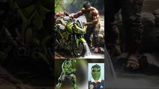 Superheroes are washing their bikes avengers marvel trending shorts spiderman bike ironman [upl. by Anauqahs482]