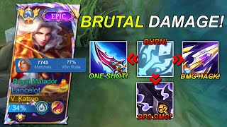 GLOBAL LANCELOT BEST ONE SHOT BUILD 2024 FOR SQUISHY ENEMIES 🔥  Crazy Damage 🤪 [upl. by Reave]