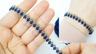 Kum Boncuktan Zarif Yaprak Bileklik Yapımı Elegant Leaf Bracelet Making Beading Tutorial [upl. by Spiros]