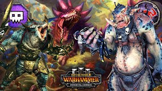 RAZORDONS ARE WILD  KroqGar the Last Defender  Immortal Empires  Total War Warhammer 3 [upl. by Lyrpa]