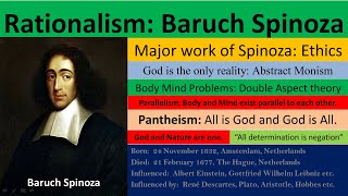 Spinoza  Monism  Panthesim  Parallelism  Double Aspect Theory  Philosophy Simplified [upl. by Ytte]