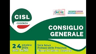 Consiglio Generale Ust Cisl Cosenza TG HD [upl. by Olive]