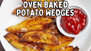 🥔 OVEN BAKED POTATO WEDGES  How To Make Potato Wedges [upl. by Joletta]