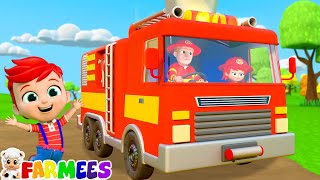 Les roues du camion de pompiers Comptine pour bébés [upl. by Ettenirt696]