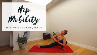 15MINUTE HIP MOBILITY FLOW  All Levels Yoga  CAT MEFFAN [upl. by Nam]