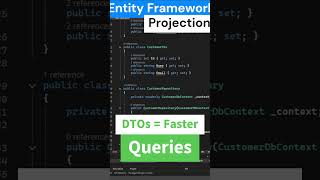 Entity Framework Projection  DTOs  Faster Queries entityframework [upl. by Past]