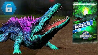 DEINOSUCHUS UNLOCKED DEINOSUCHUS VS SCORPIOS REX GEN 2 VS INDORAPTOR GEN 2  JURASSIC WORLD THE GAME [upl. by Nodarse336]