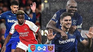 Arsenal vs West Ham 02 epl highlights 2023  Soucek goal vs Arsenal  Mavropanos goal vs Arsenal [upl. by Nilde]