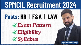 SPMCIL Level I Recruitment 2024 Notification  Important Details Eligibility and Exam Pattern [upl. by Tallulah]