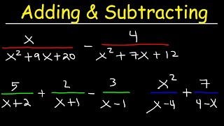 Adding and Subtracting Rational Expressions With Unlike Denominators [upl. by Enaffit]