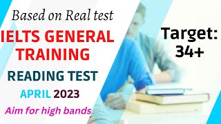 IELTS reading general training test with answers  April 2023 [upl. by Eilahtan]