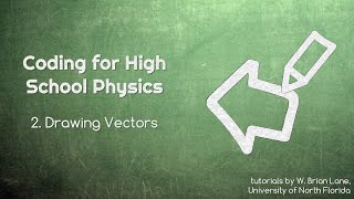 Coding for High School Physics 2 Drawing Vectors [upl. by Enerehs]