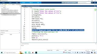 Least Square Method Linear Fit  Using MatLab [upl. by Ettennil]