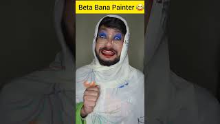 Beta Bana MF Husain Painter 🎨 comedy funny art cartoon jokes ytshorts [upl. by Nivac]