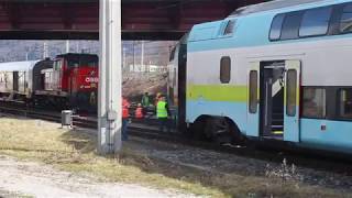 Zuggarnitur am Salzburger Hauptbahnhof entgleist [upl. by Fleda]