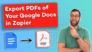 Automatically create a PDF export of any Google Doc with Zapier [upl. by Eniledgam60]