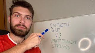 What is the difference between synthetic and multifilament strings [upl. by Ellesirg]