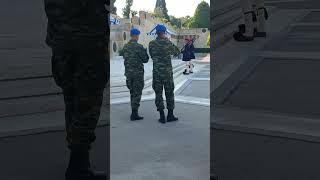 Evzones Greek Presidential Guard  Τomb of Unknown Soldier  Monument in Athens [upl. by Earehc]