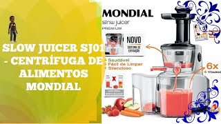 SLOW JUICER SJ01  CENTRÍFUGA DE ALIMENTOS MONDIAL [upl. by Adnarom953]