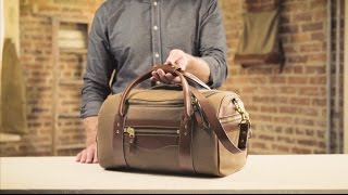 The Small Duffle  Waxed Canvas amp Leather Duffle Bag [upl. by Roselia]