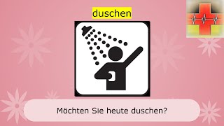 Körperpflege  personal hygiene Vokabeln  Deutsch lernen für die Pflege [upl. by Shipman704]