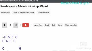 reezwan adakah ini mimpi chord amp lyric [upl. by Carena]