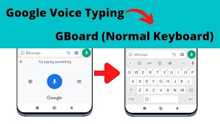 How to change Google voice typing to normal Keyboard Gboard  Turn off Google voice typing [upl. by Dionisio212]