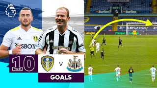 10 ICONIC Leeds vs Newcastle Goals  Premier League  Harrison amp Shearer [upl. by Rodama]