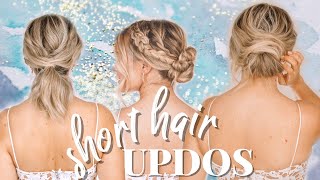 Updo Hairstyles for Short Hair  Kayley Melissa [upl. by Lessirg]