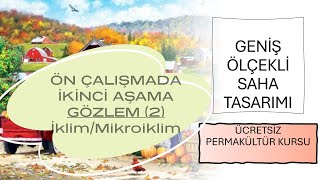 🪴ÜCRETSİZ PERMAKÜLTÜR DERSİ 38  Geniş Ölçekli Saha Tasarımı Gözlem 2 İklimMikroiklim Bakı [upl. by Retsevel]