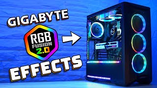 Gigabyte RGB Fusion 20 All Effects Aorus and Gigabyte RGB Software [upl. by Aihcats]