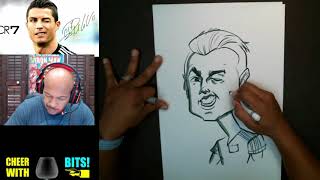 How To Draw A Caricature Cristiano Ronaldo [upl. by Novaat]