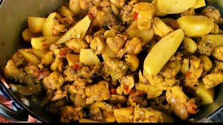 Pork chicken mixer curry Alu kashmiri mirshi Asmr eating spicy pork belly [upl. by Amis648]