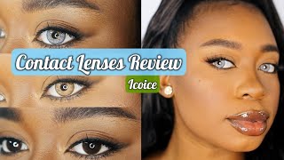 Colored Contacts Review for Dark Brown Eyes  Icoice [upl. by Beryle]